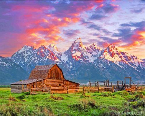 Grand Teton National Park Jackson Hole Painting By Numbers Kits