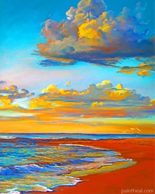 Sunset Beachside Painting By Numbers Kits