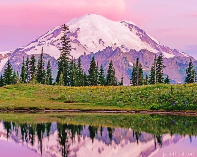 Rainier Mountain Painting By Numbers Kits