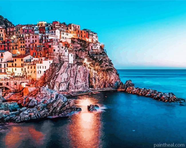 Manarola Italy Painting By Numbers Kits