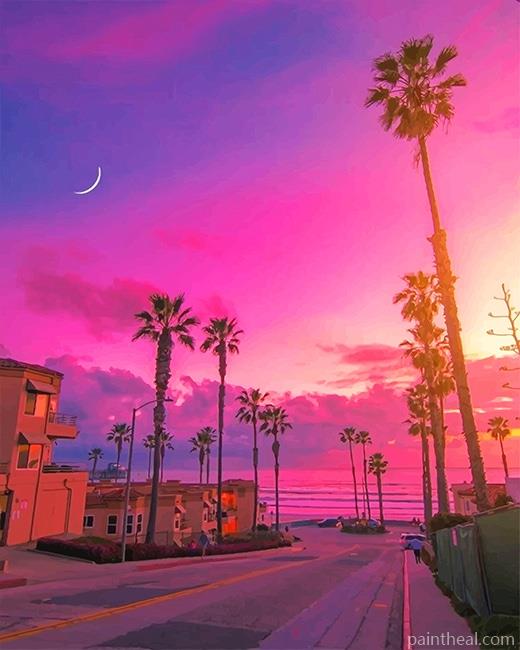 Purple Evening Painting By Numbers Kits