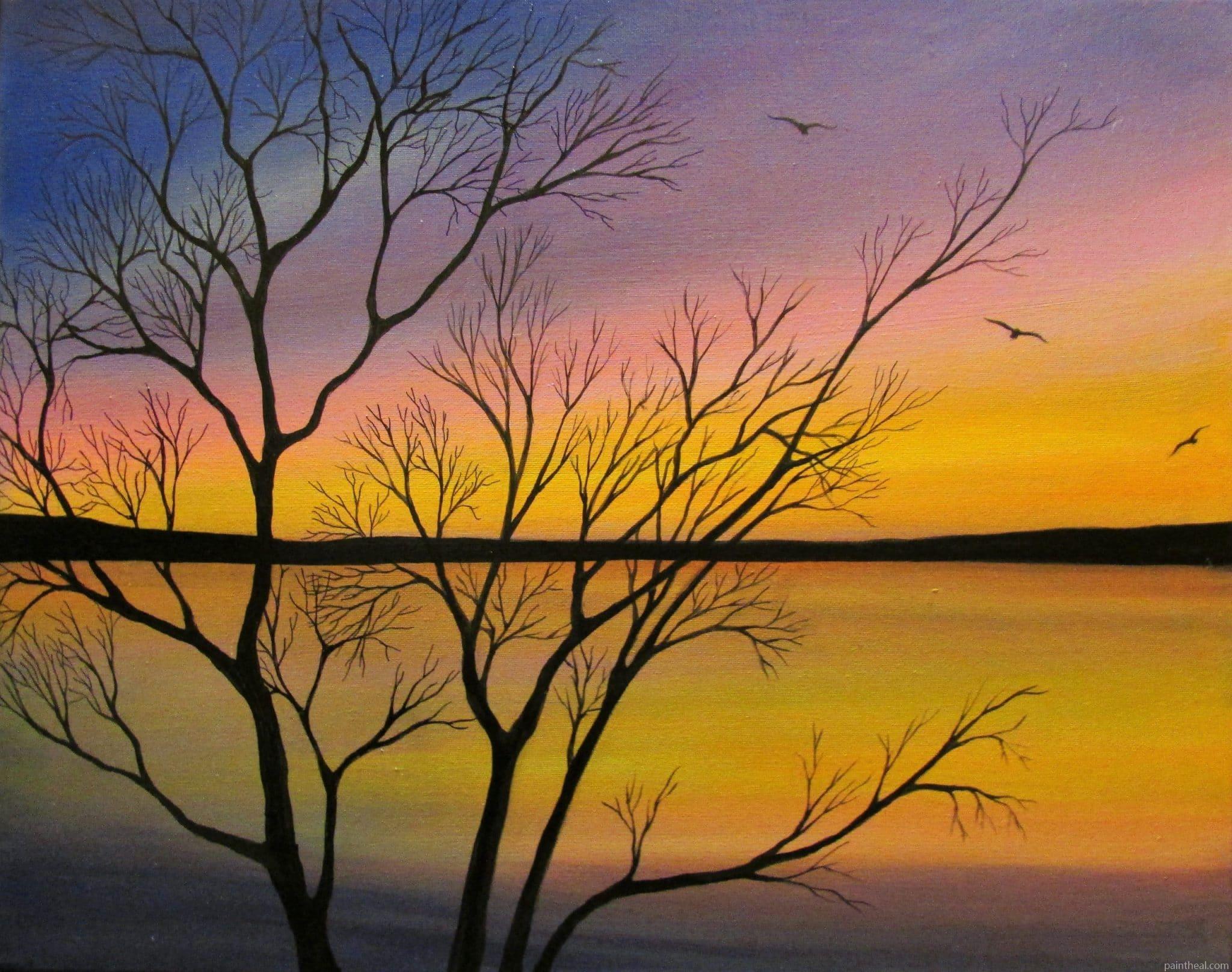 Autumn Sunset Painting By Numbers Kits