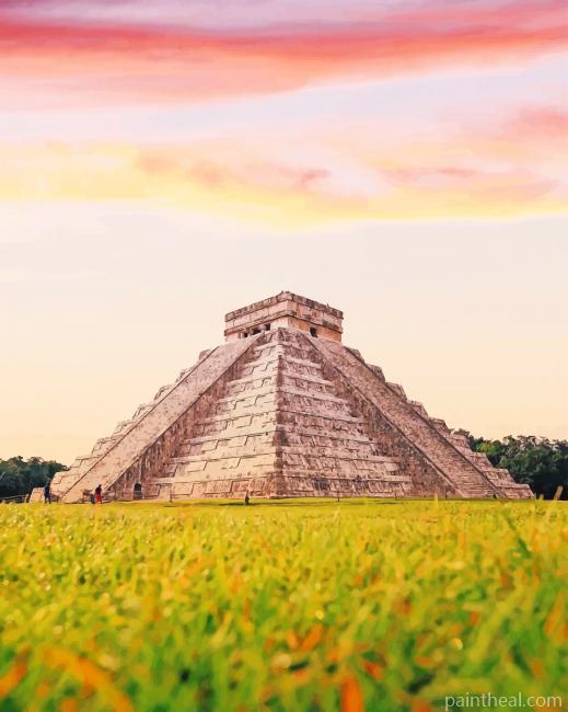 Mexico Yucatan Chichen Itza Painting By Numbers Kits