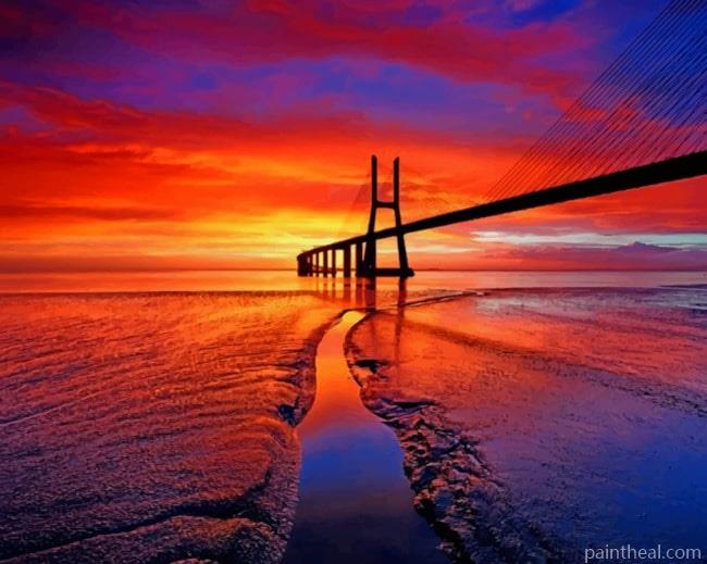 Vasco da Gama Bridge Painting By Numbers Kits