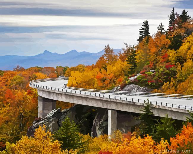 Virginia Blue Ridge Parkway Grandfather Mountain Painting By Numbers Kits