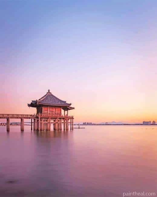 Mangetsu Temple Painting By Numbers Kits