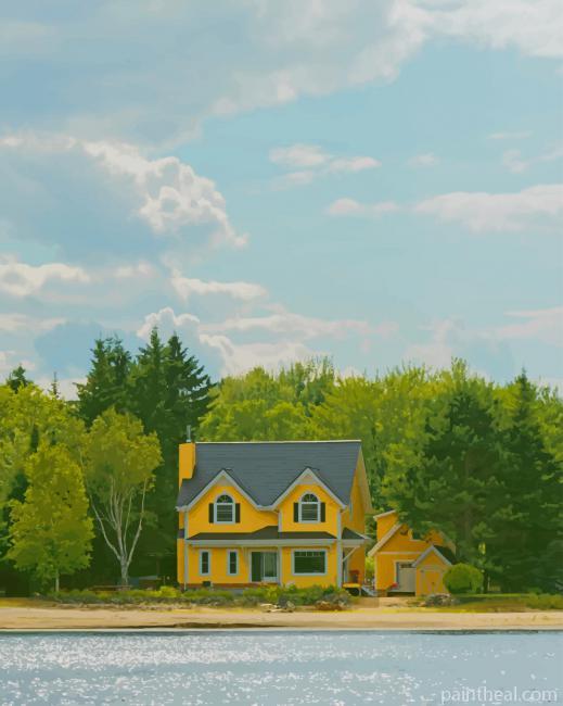 Lakeside Cottage Painting By Numbers Kits