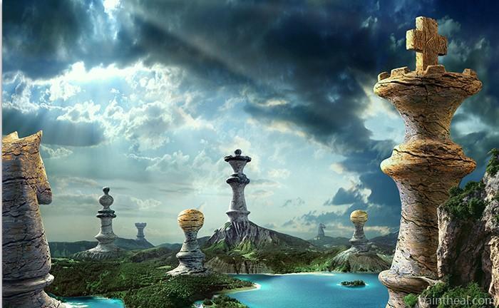 Chess Mountains Painting By Numbers Kits