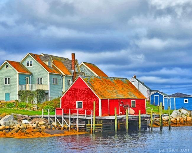 Peggys Cove Houses Painting By Numbers Kits