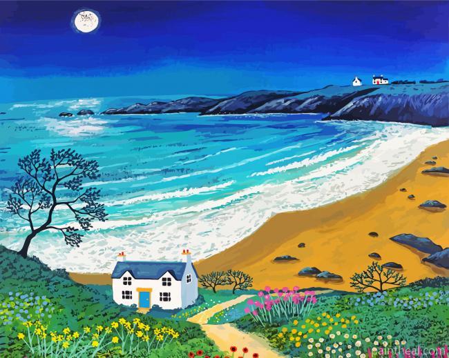 House By Sea Painting By Numbers Kits