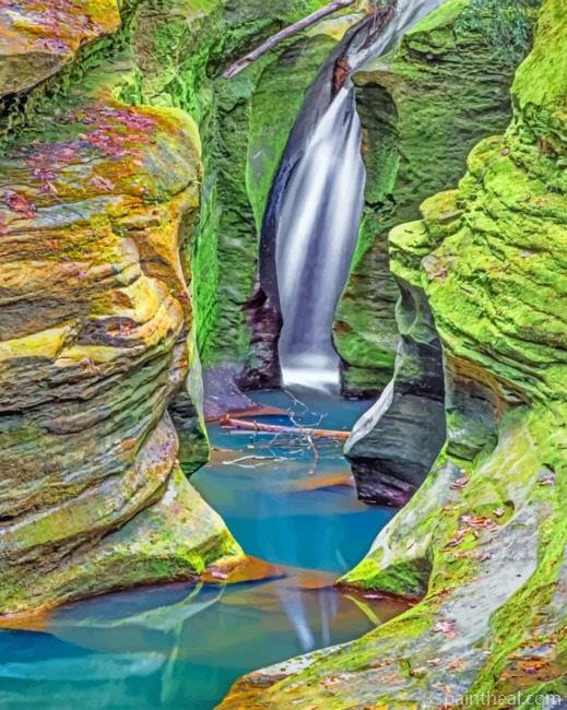 Ohio Waterfall Painting By Numbers Kits