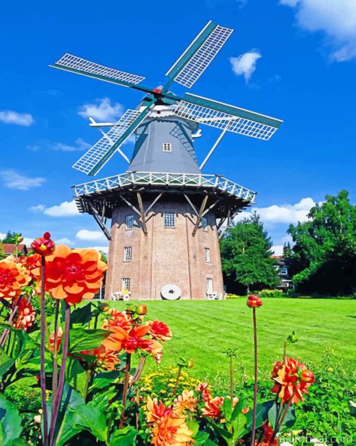 Povos Unidos Windmill Painting By Numbers Kits