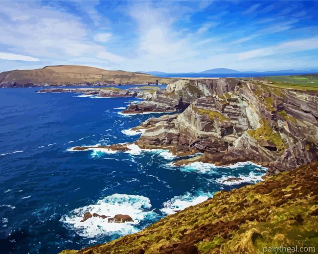 Ireland Ring Of Kerry Cliffs Painting By Numbers Kits