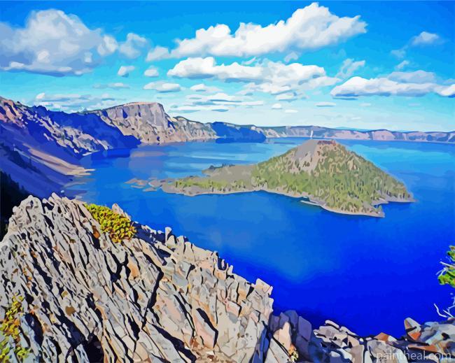 Crater Lake National Park Painting By Numbers Kits