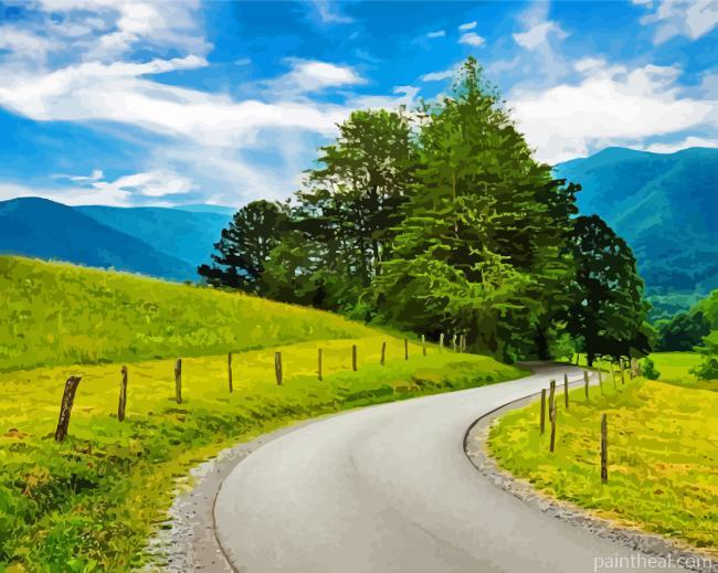 Cades Cove Road Painting By Numbers Kits