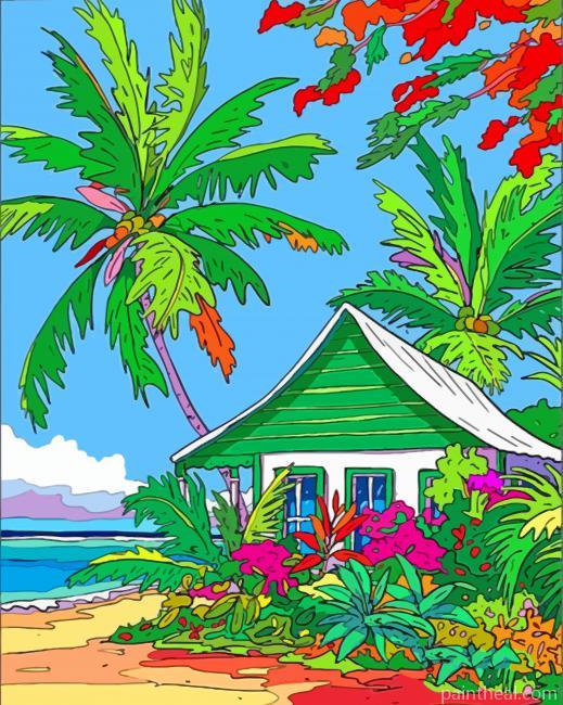 Aesthetic Hawaiian Landscape Painting By Numbers Kits