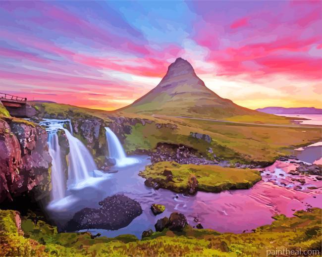 Kirkjufell Iceland Painting By Numbers Kits