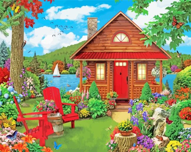 Cottage Garden Painting By Numbers Kits