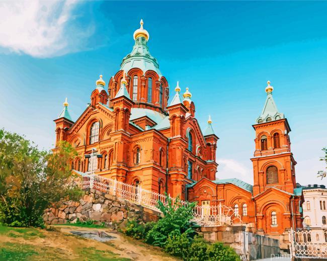 Helsinki Uspenski Catherdal Painting By Numbers Kits