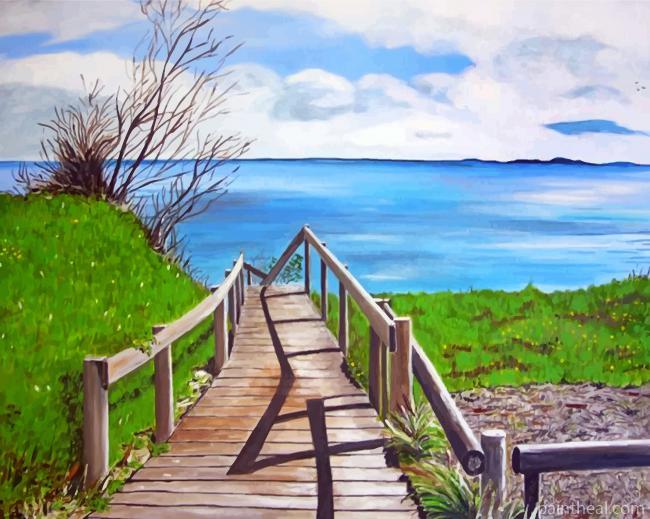Lake Boardwalk Painting By Numbers Kits