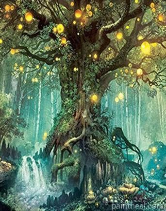 Magic Tree Landscape Painting By Numbers Kits