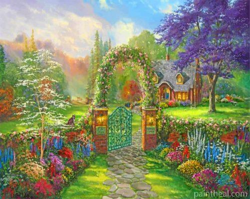 Thomas Kinkade Hummingbird Cottage Painting By Numbers Kits