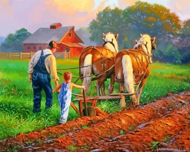 The Farm By Norman Rockwell Painting By Numbers Kits