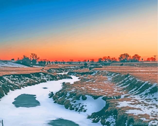 Snowy Davenport Iowa Painting By Numbers Kits