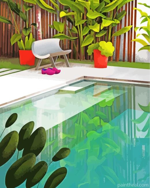 Swimming Pool Painting By Numbers Kits