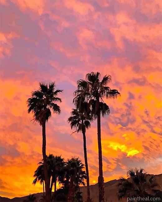 Aesthetic Palms Spring Painting By Numbers Kits