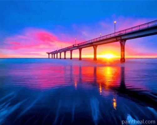 New Brighton Pier New Zealand Painting By Numbers Kits