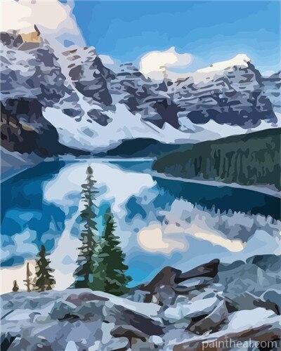 Moraine Lake Canada Landscape Painting By Numbers Kits