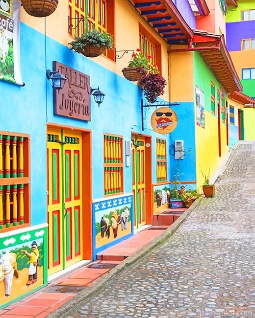 Colorful Guatapé Colombia NEW Painting By Numbers Kits