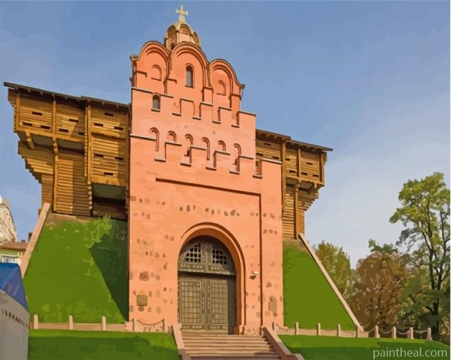 Golden Gate Kiev Ukraine Painting By Numbers Kits