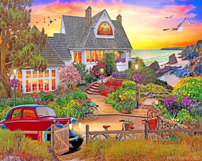 Aesthetic Villa Painting By Numbers Kits