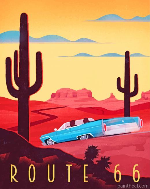 Retro Route 66 Painting By Numbers Kits