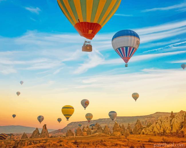 Cappadocia Balloons Turkey Painting By Numbers Kits
