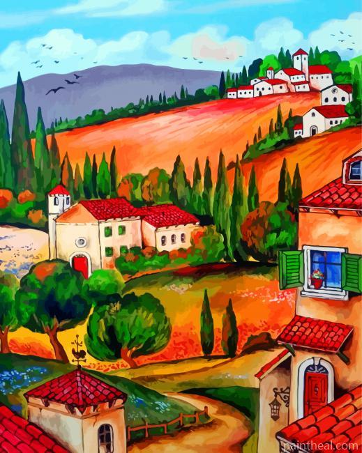 Tuscan Village Painting By Numbers Kits
