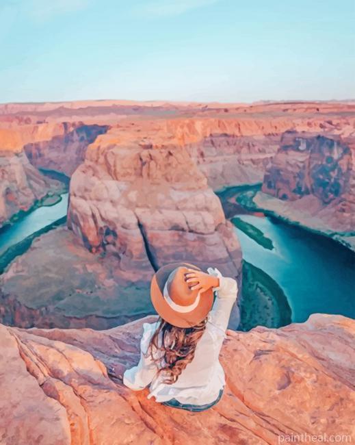 Girl In Glen Canyon Painting By Numbers Kits
