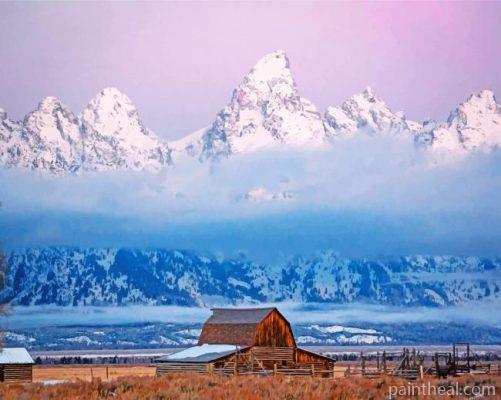 Milton Barn Jackson Hole Painting By Numbers Kits