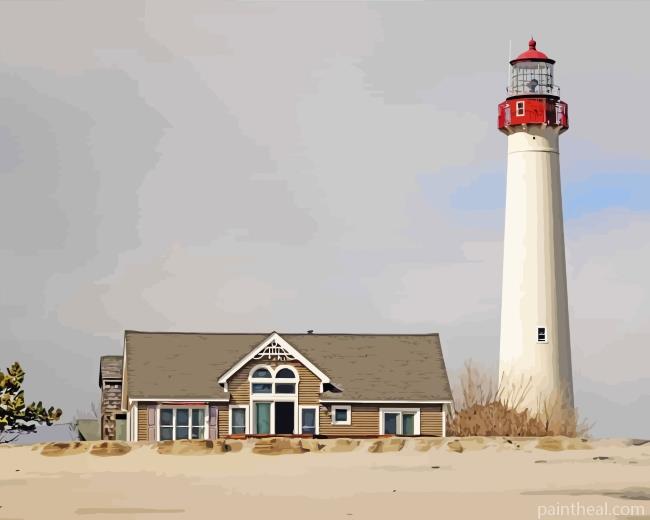 Cape May Lighhouse Painting By Numbers Kits