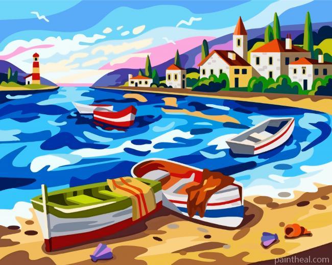 Marine Landscape Painting By Numbers Kits