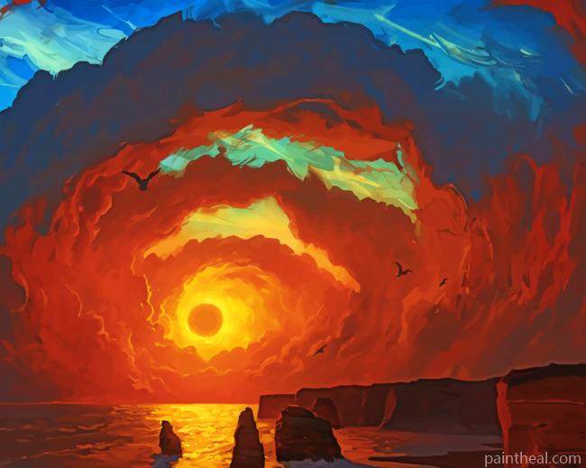 Sunset Storm Clouds Painting By Numbers Kits