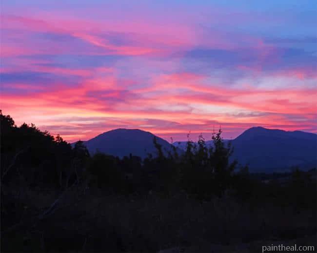 Mountain Sunset Landscape Painting By Numbers Kits