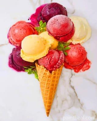 Tropical Ice Cream Painting By Numbers Kits