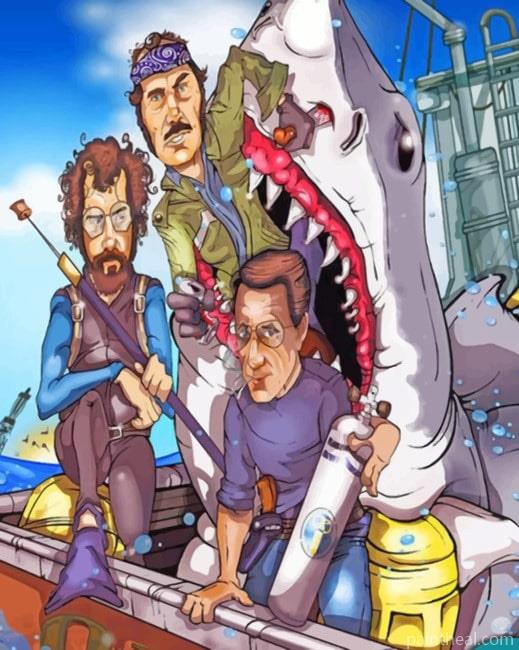 Jaws Illustration Painting By Numbers Kits