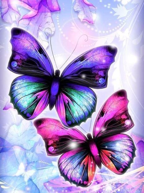 Bright Butterflies – 5D Diamond Painting Painting By Numbers Kits