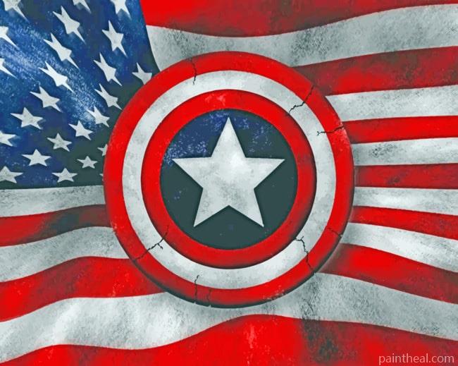 Captain America Shield Painting By Numbers Kits
