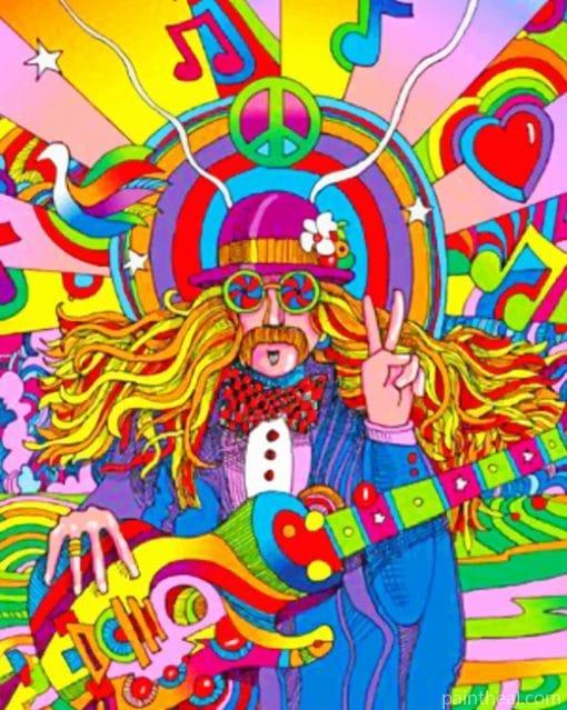 Hippie Psychedelic Art Painting By Numbers Kits
