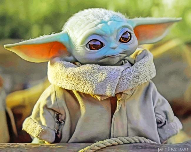 Lone Baby Yoda Painting By Numbers Kits